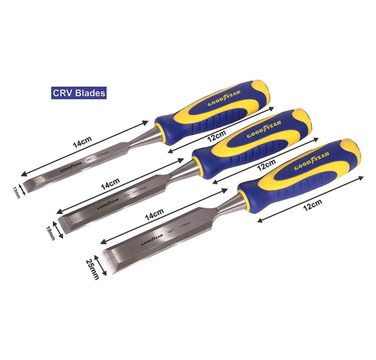 Goodyear Wood Chisel Set - 1", 3/4", 1/2"