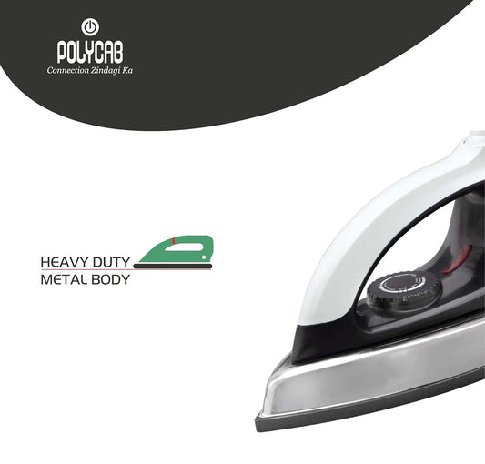 Polycab Stunner Dhi Dry Iron Heavy Duty Metal Body - 1000W