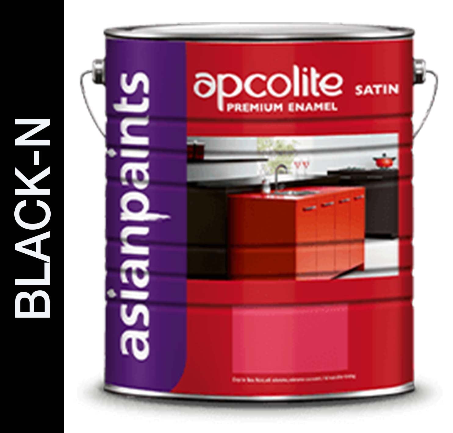 Asian Paints Apcolite Satin Premium Enamel - Black-N