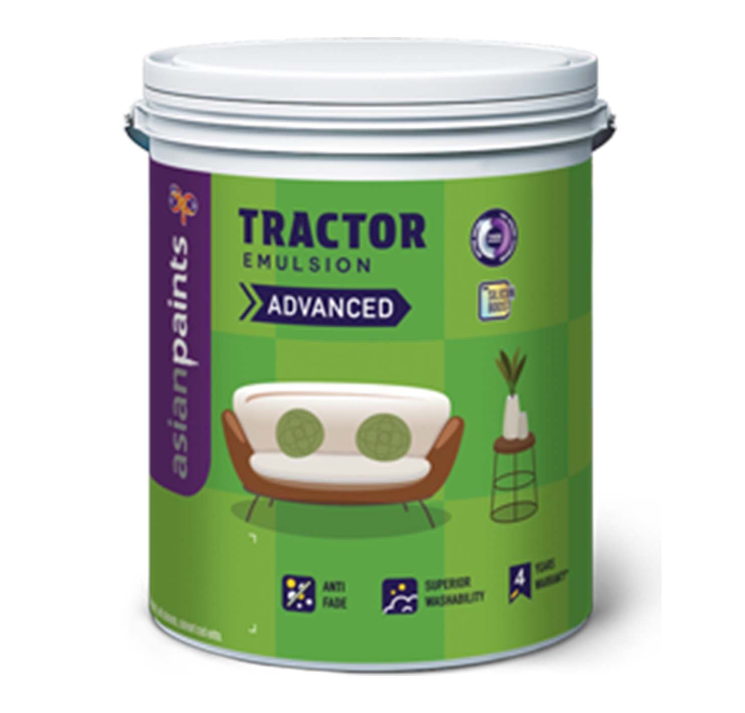 Asian Paints Tractor Emulsion Advance Interior Wall Paint - White