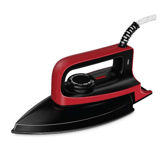 GM Alpha Dry Iron Box With Dual Layer Non-Stick Coated - 1000W, Red