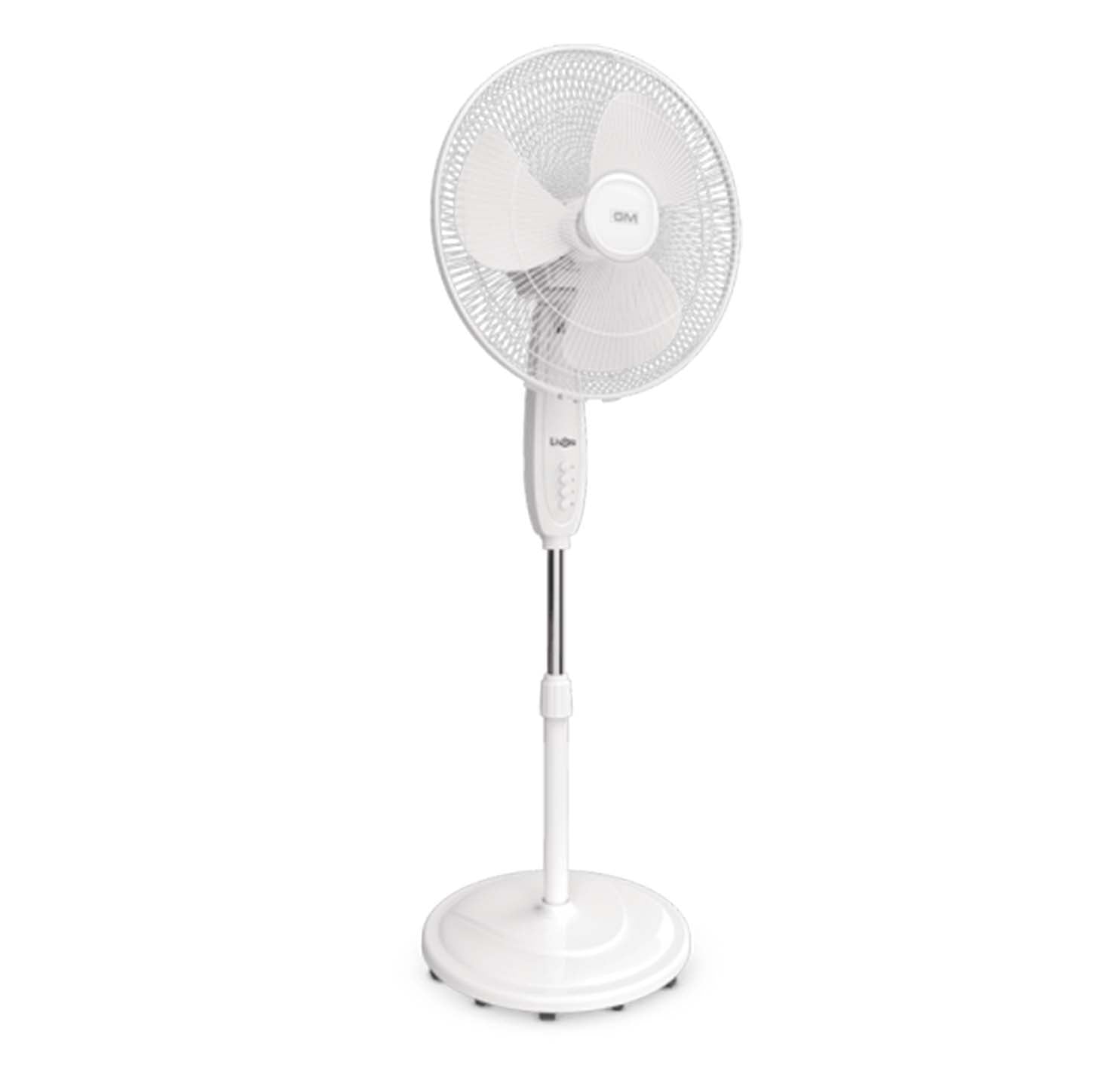 GM Livo Plus Pedestal Fan 400mm NS - White