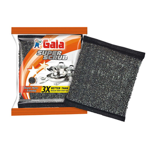 Gala Super Scrub Black Pad For Kitchen Cleaning Vessels - Black