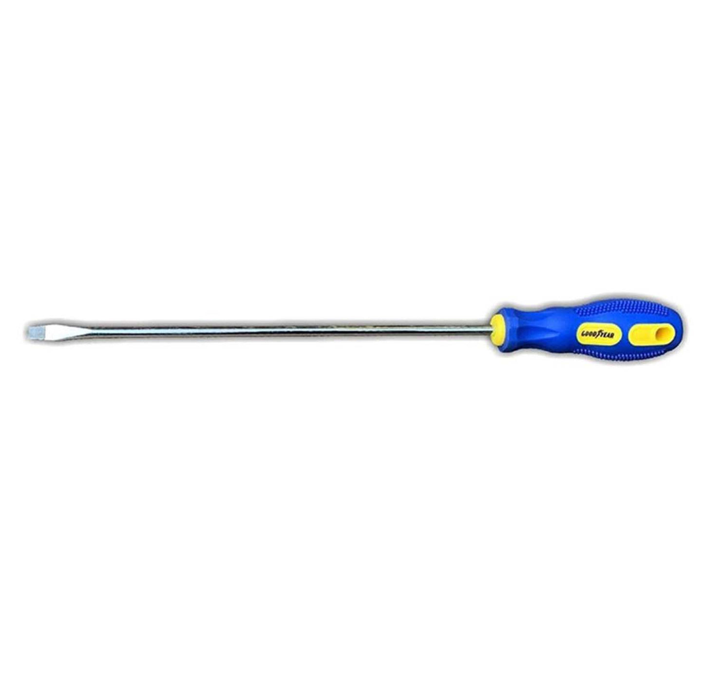 Goodyear Screwdriver Flat Head With Dual Colour Confortable Grip - 6mm Rod Size