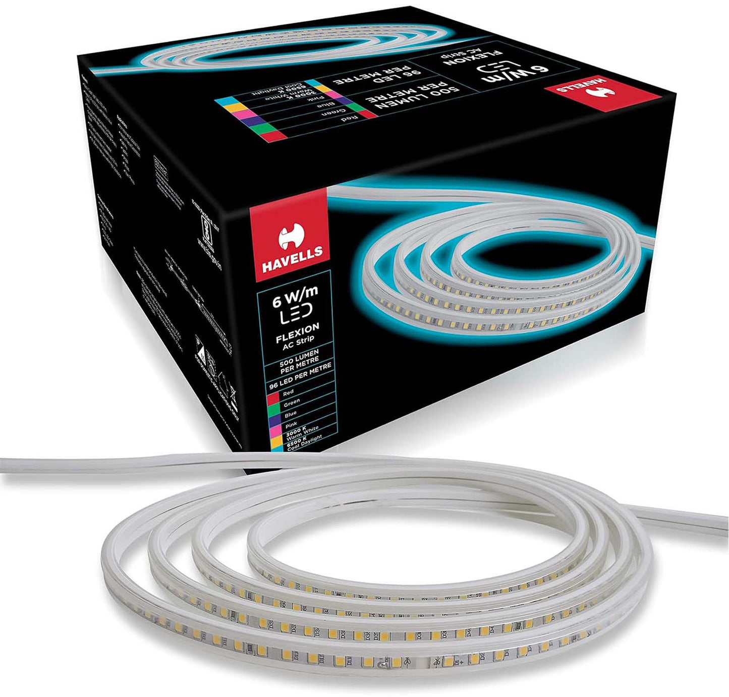 Havells LED Flexion AC Strip Light 6W Per Meter - 50 Meters