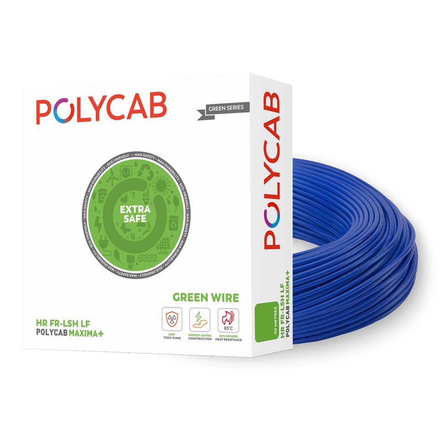 Polycab Maxima+ Domestic Electrical Wire - 90 Meter - Blue Wire