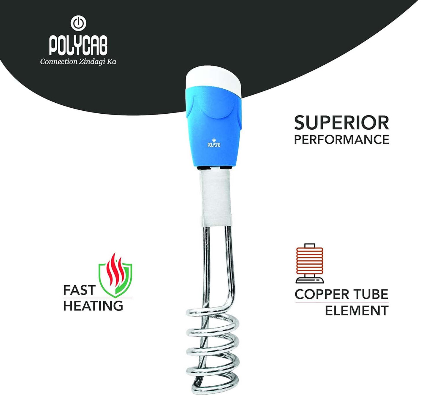 Polycab Eterna Spir Immersion Rod - Blue