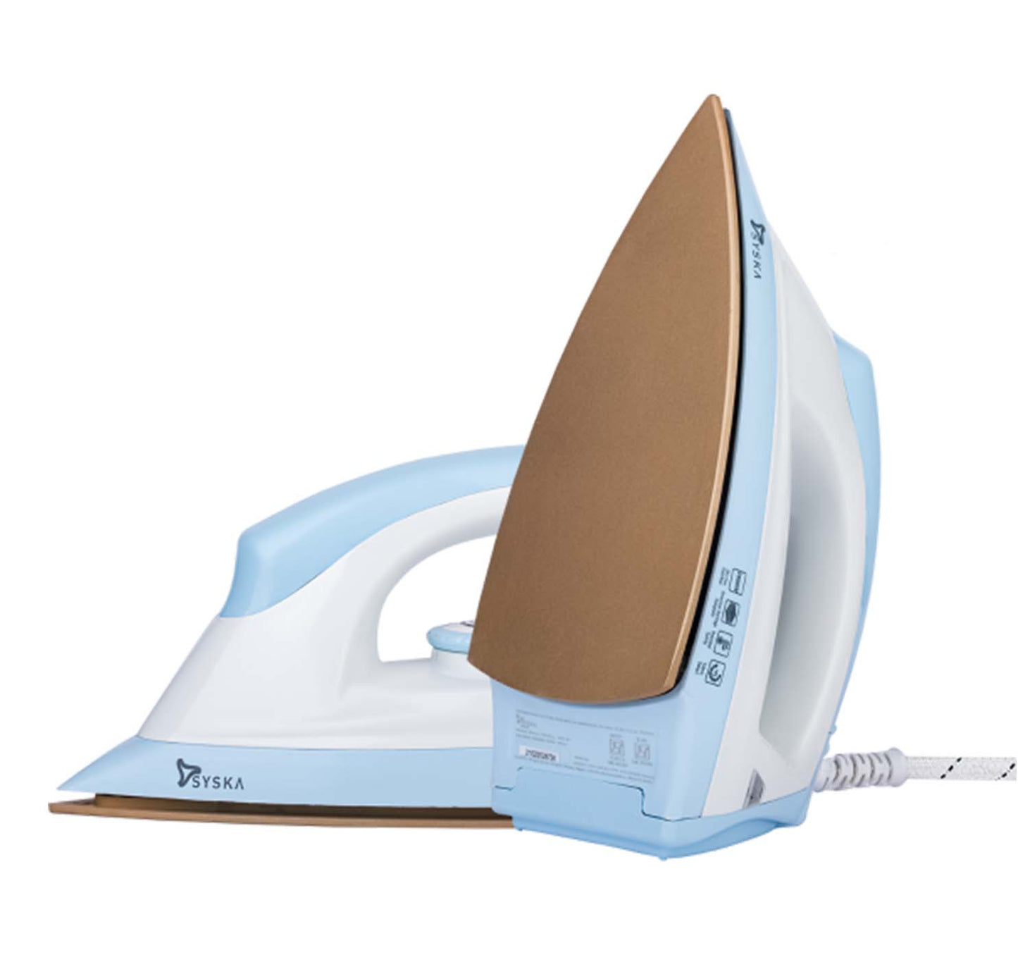 Syska Stellar Dry Iron with Golden American Heritage Soleplate Blue - 1000W