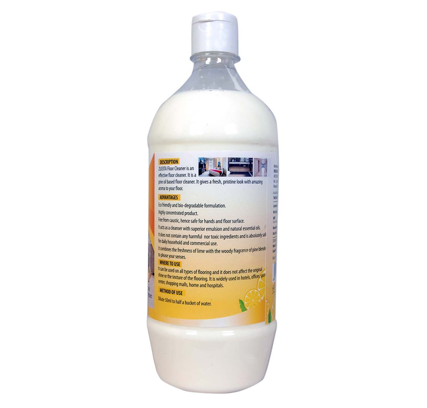 Zuckta Floor Cleaner Eco Friendly Natural & Pleasant Fragrant - 1 Liter