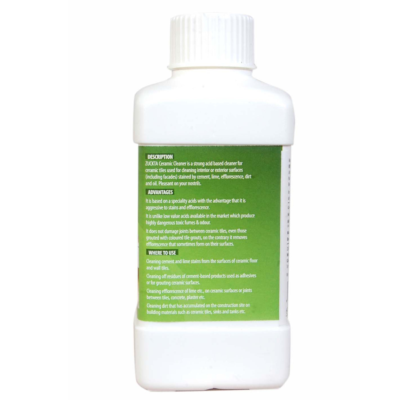 Zuckta Ceramic Cleaner - Strong Acid Based Cleaner for Ceramic Tiles