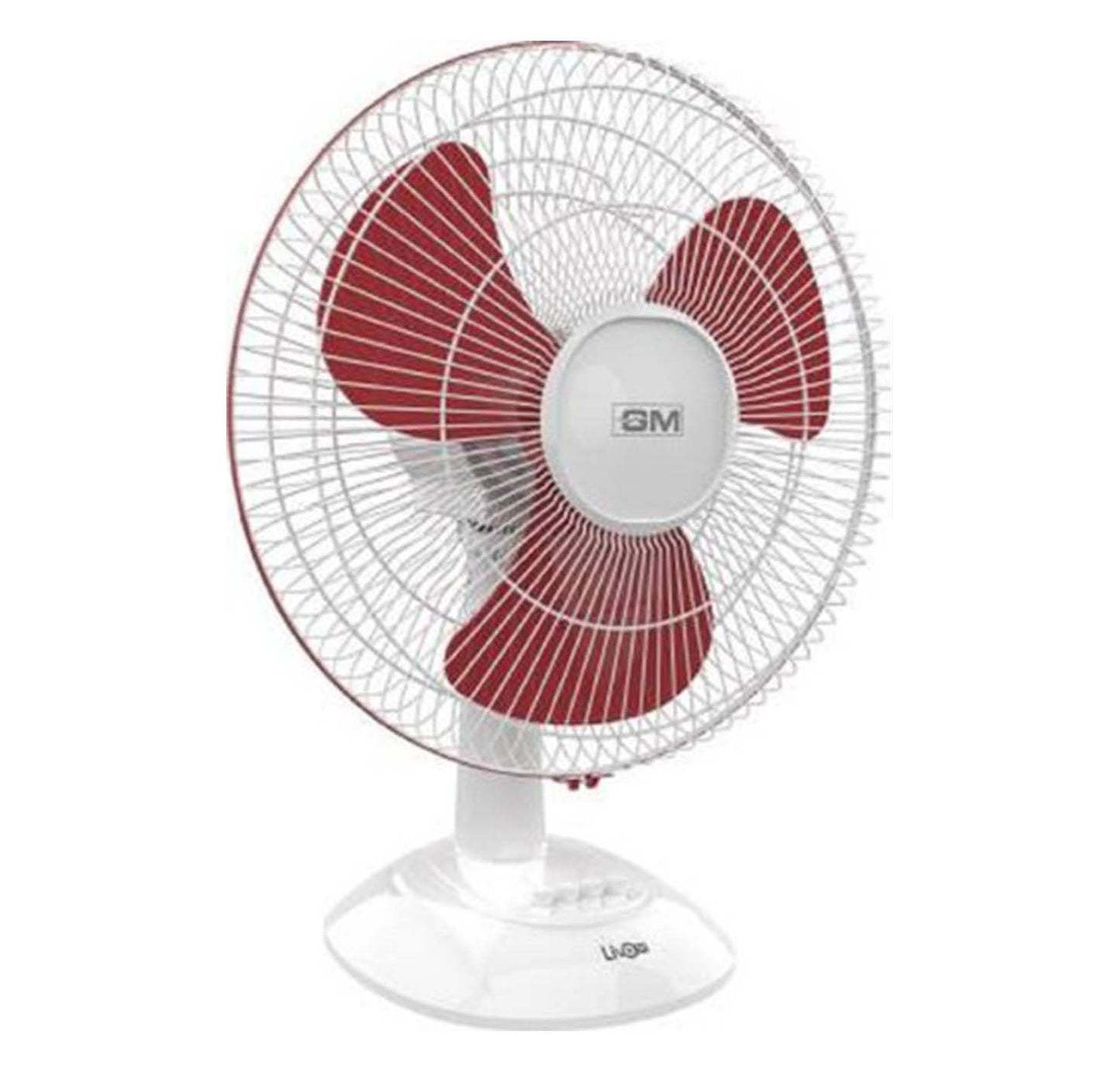 GM Livo Plus Table Fan 400mm NS - Burgundy