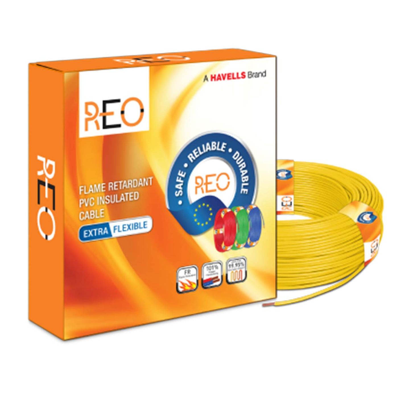 Havells Reo Flame Retardant PVC Insulated Cable - Yellow