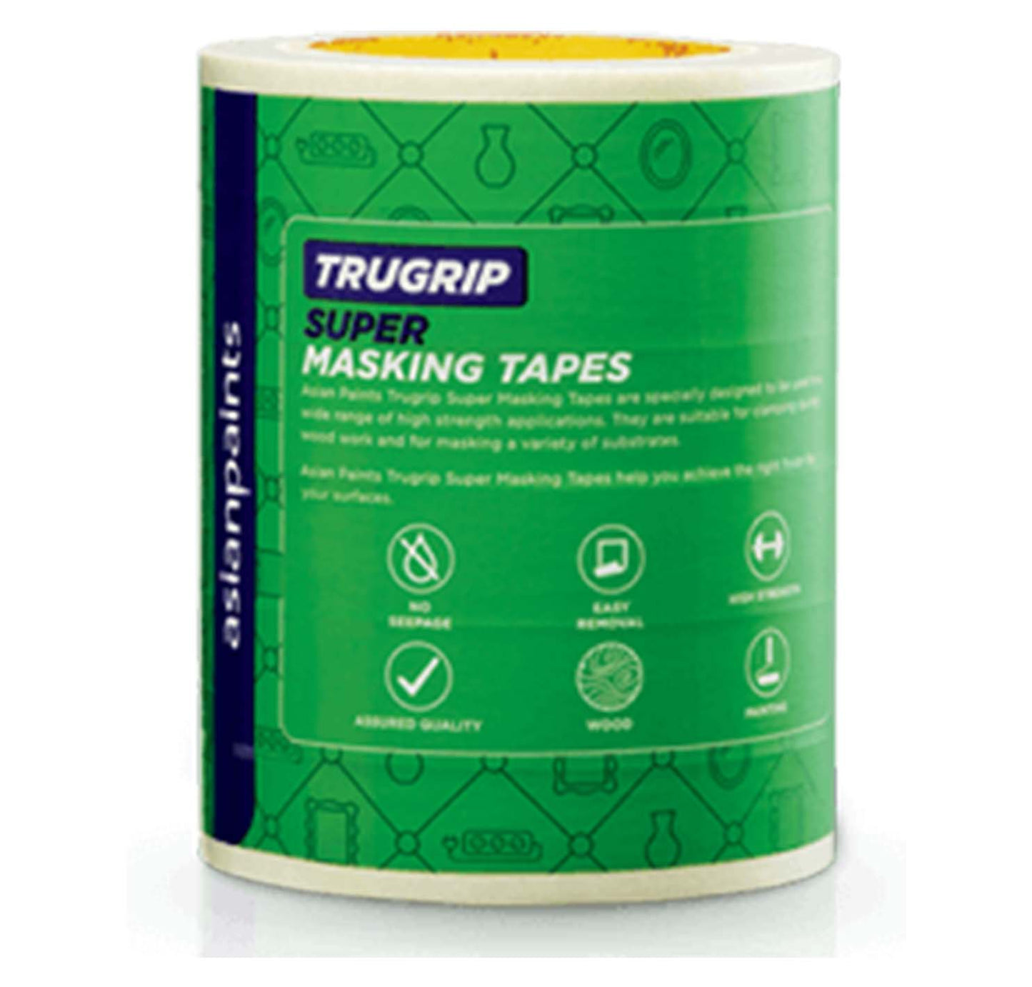 Asian Paints Trugrip Super Masking Tape 3/4" - Pack Of 8