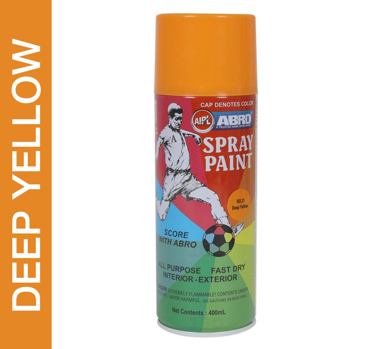 Abro Spray Paint Deep Yellow 400ml