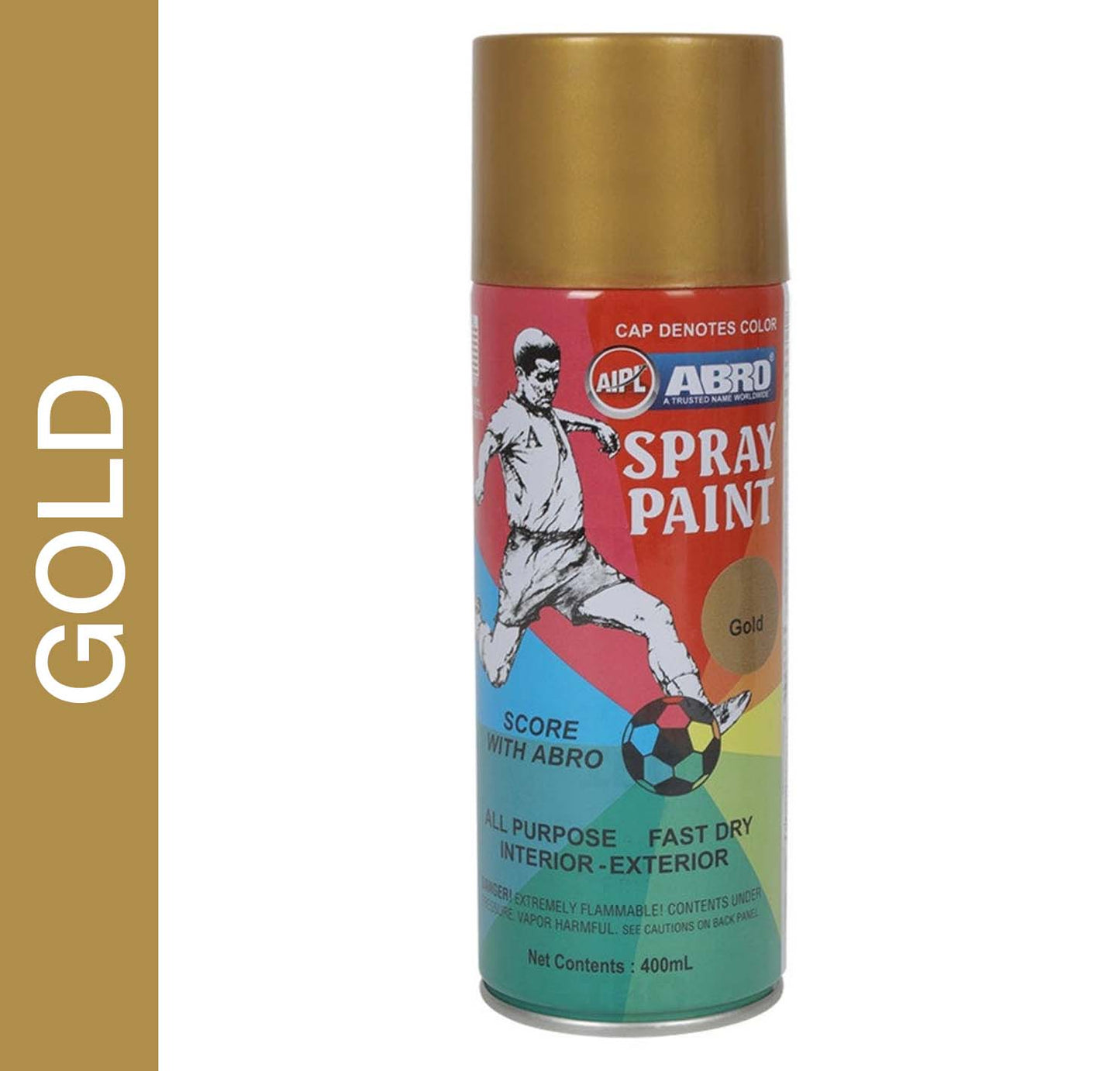 Abro Spray Paint Gold 400ml